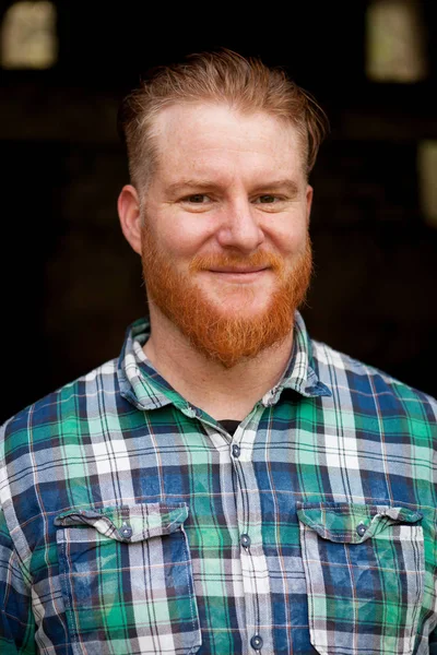 Red bearded handsome man — Stock Photo, Image