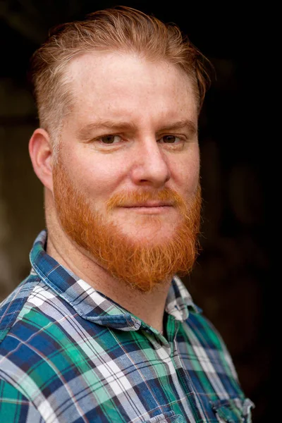 Red bearded handsome man — Stock Photo, Image