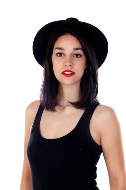 Siyah şapkalı olan kadın