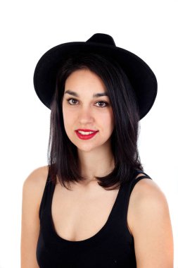 Siyah şapkalı olan kadın