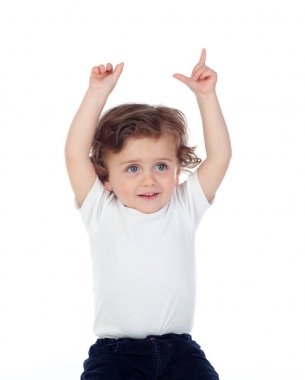 Kıvırcık saçlı bebek