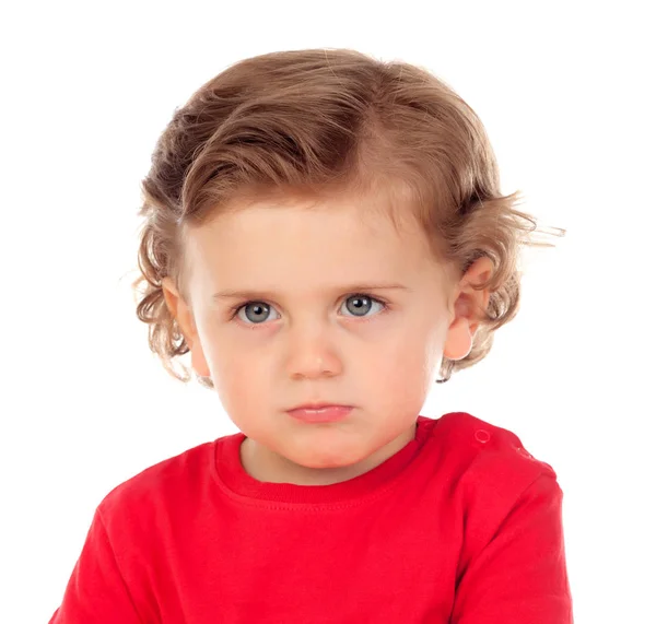 Красивый ребенок с вьющимися волосами — стоковое фото