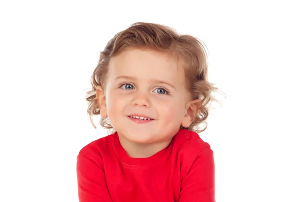 Bebê adorável com cabelo encaracolado — Fotografia de Stock