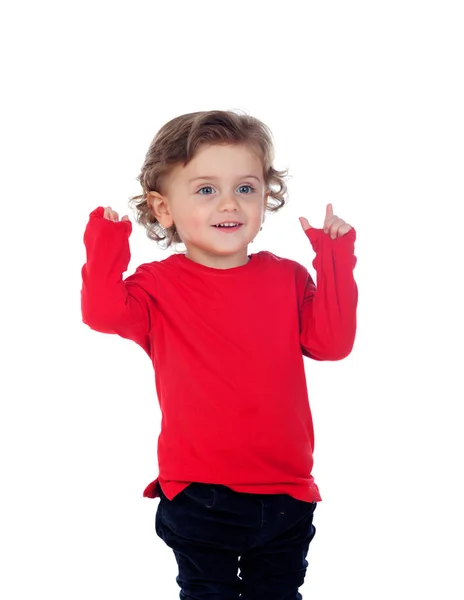 Adorable bebé con el pelo rizado — Foto de Stock