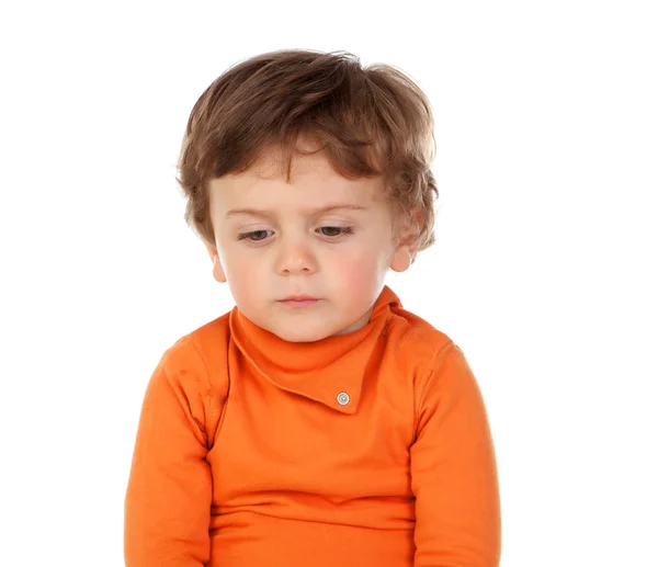 Adorable baby with curly hair — Stock Photo, Image