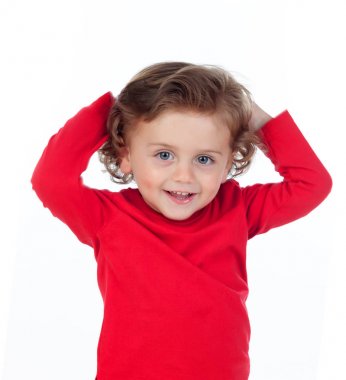 Kıvırcık saçlı bebek