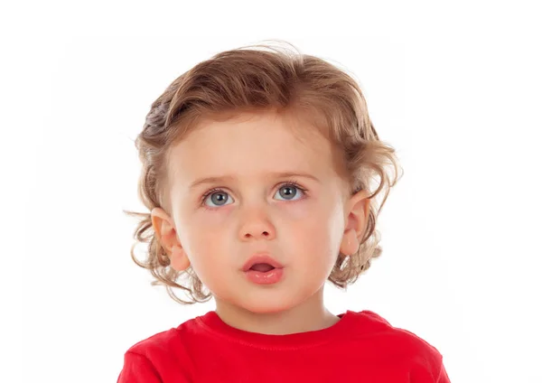 Adorable bebé con el pelo rizado — Foto de Stock