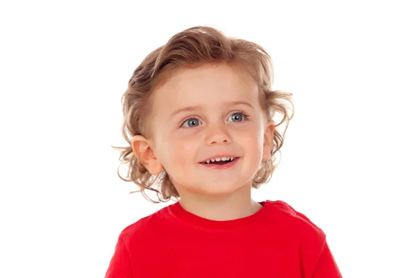 Adorable baby with curly hair — Stock Photo, Image