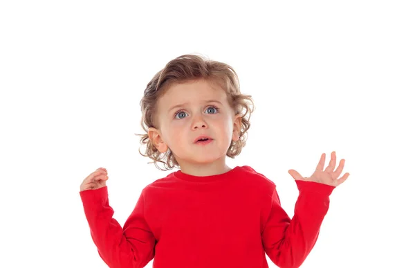 Adorabile bambino con i capelli ricci — Foto Stock