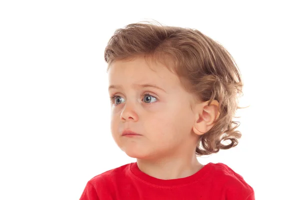 Bebê adorável com cabelo encaracolado — Fotografia de Stock