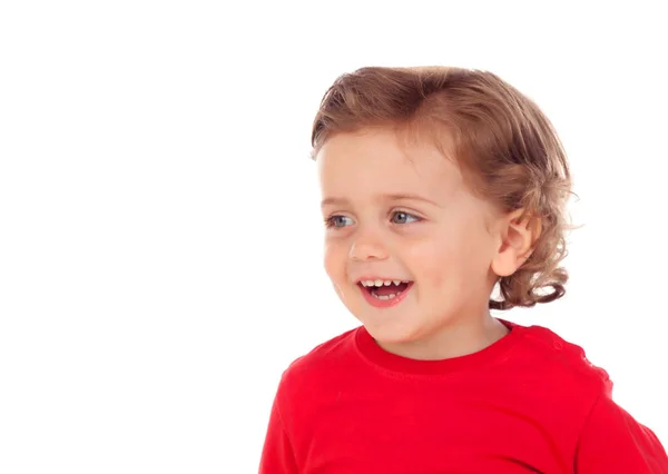 Bebê adorável com cabelo encaracolado — Fotografia de Stock