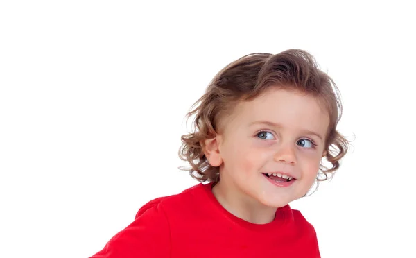 Roztomilé dítě s kudrnatými vlasy — Stock fotografie