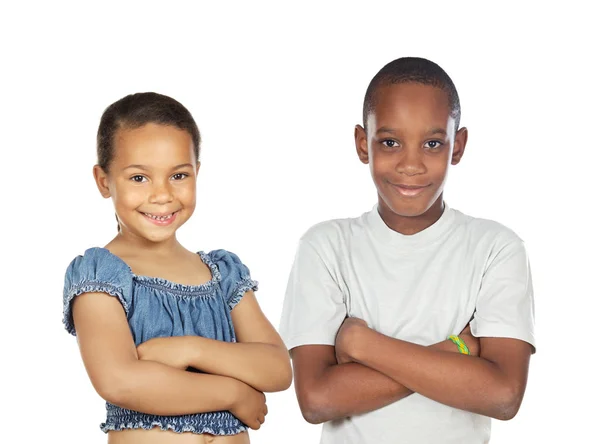 Two children with folded arms — Stock Photo, Image