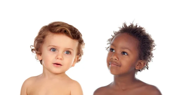 Two beautiful different children — Stock Photo, Image