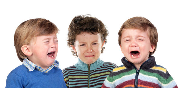 three Children crying