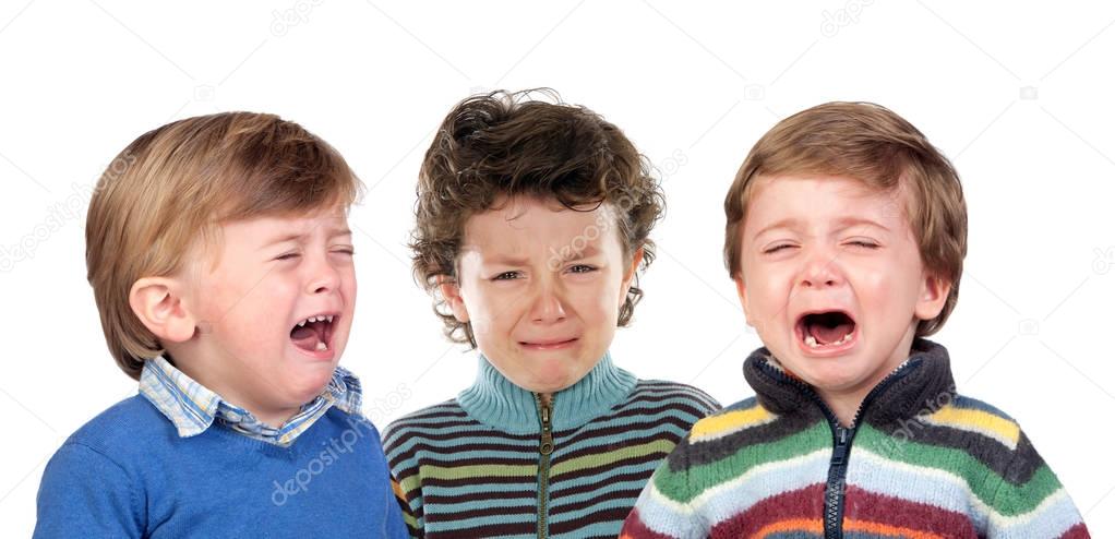 three Children crying