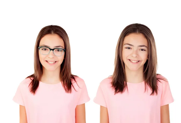 Gêmeas adolescentes do sexo feminino — Fotografia de Stock