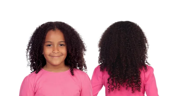 Little african girl with curly hair — Stock Photo, Image