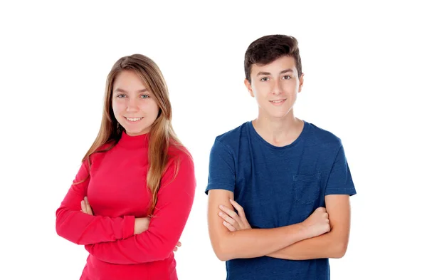 Two teenagers looking at camera — Stock Photo, Image