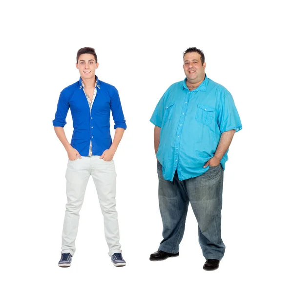 Två män med olika hy — Stockfoto