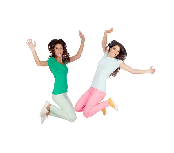 Dos mujeres jóvenes emocionadas felices — Foto de Stock