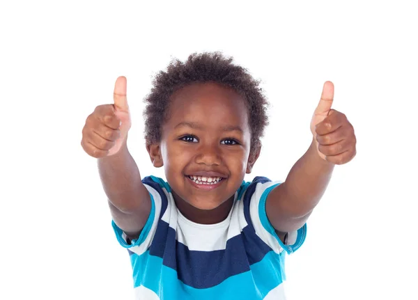 Niño africano diciendo Ok — Foto de Stock