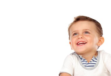 Güzel küçük çocuk gülüyor