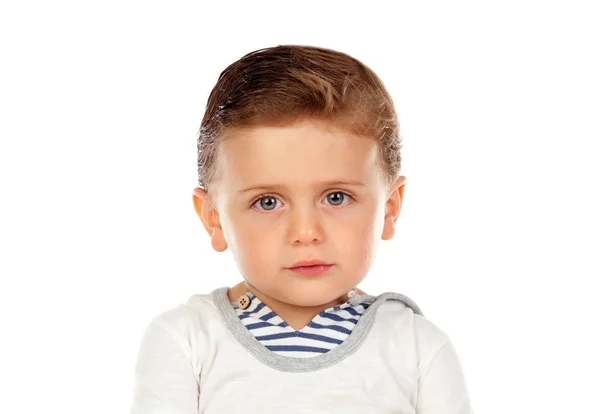 Baby with serious expression — Stock Photo, Image