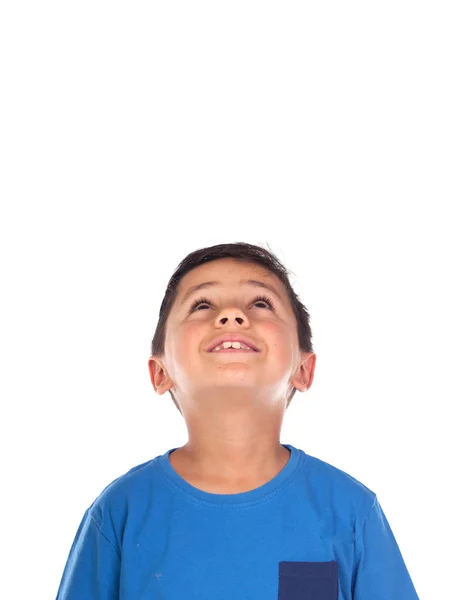 Pensive child looking up — Stock Photo, Image