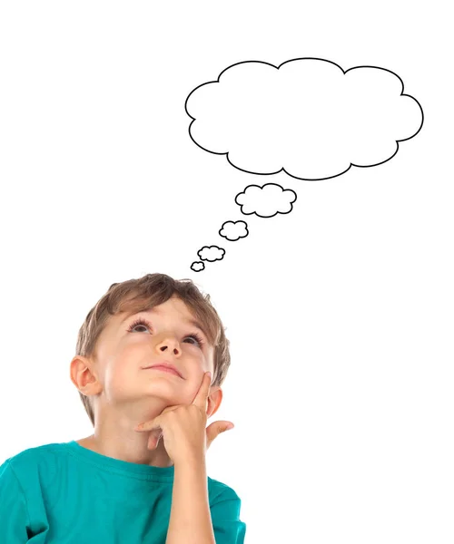 Pensive child looking up — Stock Photo, Image