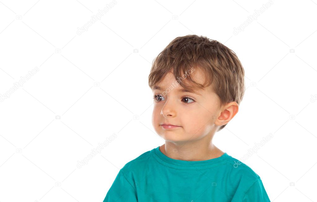 Cute child with green t-shirt