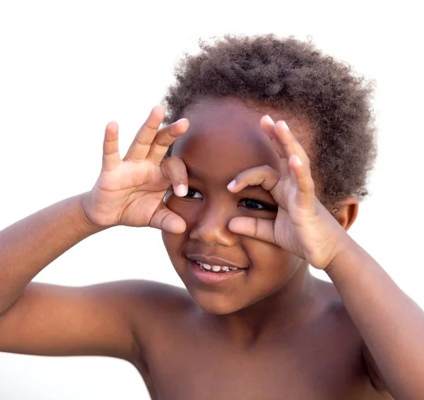 Милий маленький африканський хлопчик — стокове фото