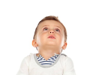 Dalgın bebek ararken