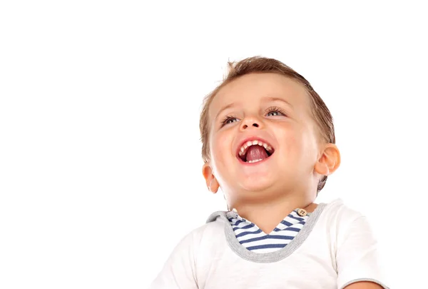 Enfant avec beau sourire levant les yeux — Photo
