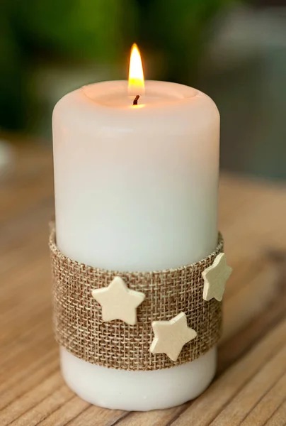 Svíčka pro vánoční dekorace — Stock fotografie
