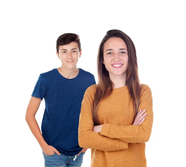 Dwóch nastolatków szczęśliwy — Zdjęcie stockowe