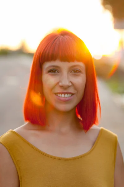 Red haired young woman — Stock Photo, Image