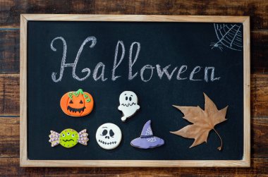 Blackboard kelime Halloween ile