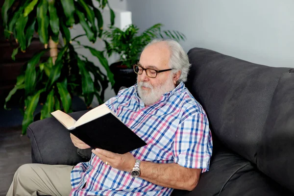 Старший читатель книги — стоковое фото