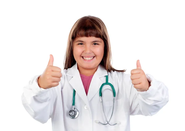 Menina vestindo uniforme médico — Fotografia de Stock