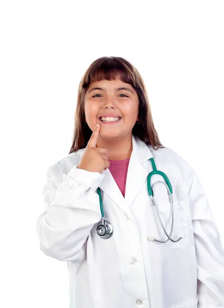 Chica vistiendo uniforme médico — Foto de Stock