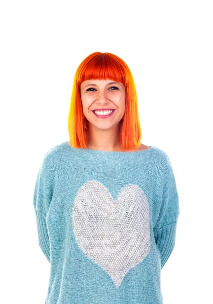 Kırmızı saçlı genç kadın