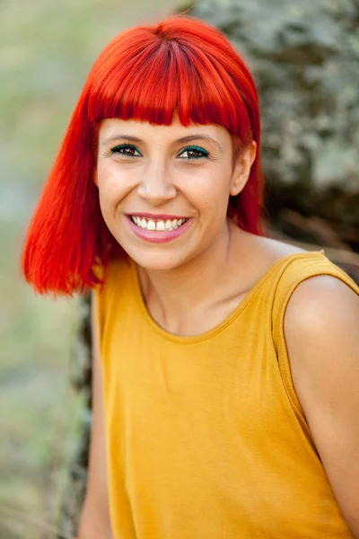 Red haired young woman — Stock Photo, Image