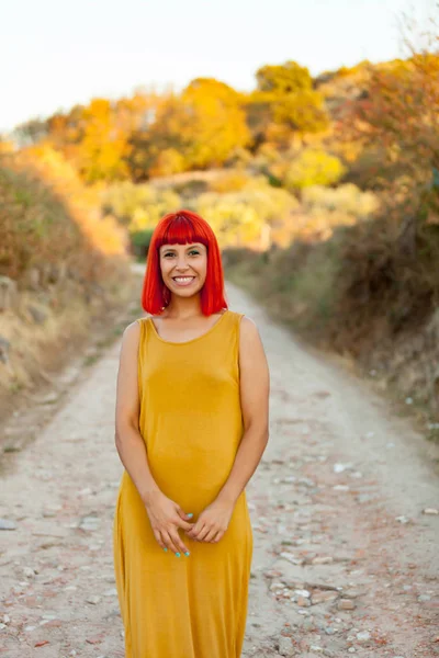 Red haired young woman — Stock Photo, Image