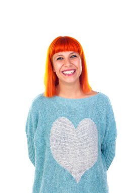 Kırmızı saçlı genç kadın