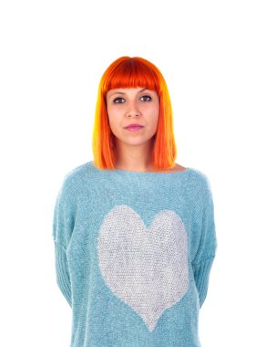 Kırmızı saçlı genç kadın