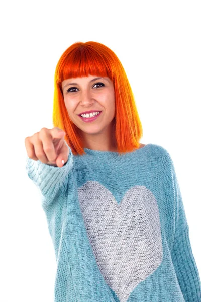 Jeune femme aux cheveux roux — Photo