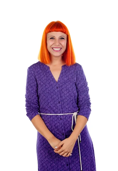 Kırmızı saçlı genç kadın