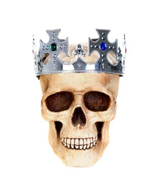 insan kafatası giyen gümüş crown