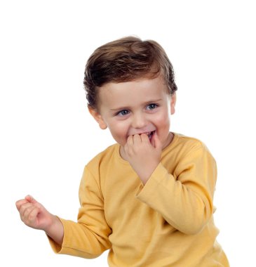 Sevimli küçük çocuk. 